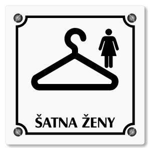 Šatna ženy, 80x80mm, bílá, Kansas